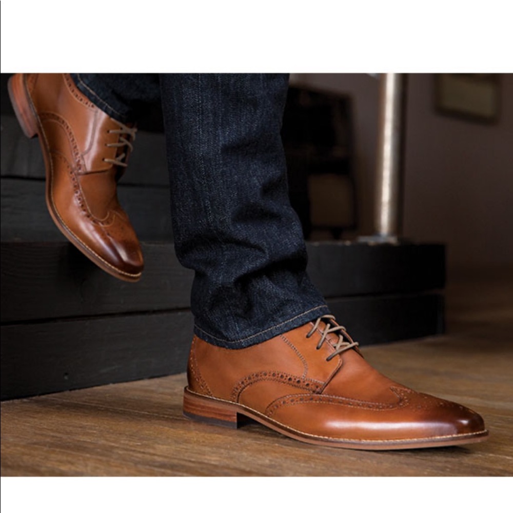 Florsheim Castellano Wingtip Oxford; Saddle Tan